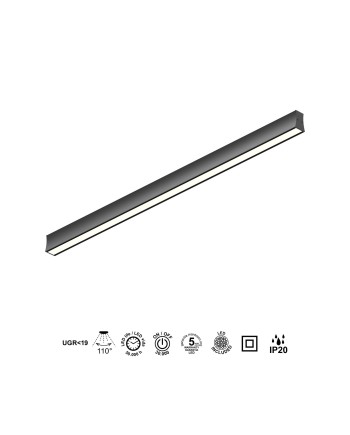 HANOK * PLAFÓN LED 38W 3000K 110º NEGRO